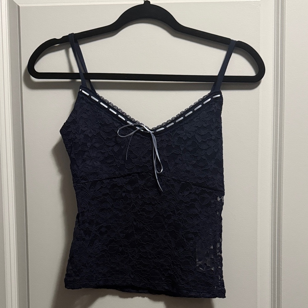 Hollister Navy Lace Camisole